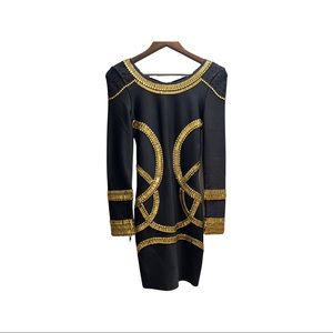 Couture bodycon embellished mini dress